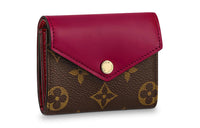 LOUIS VUITTON Cow Leather Wallet Women's Rose Red