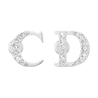 DIOR Brass Stud Earrings Men's Silver