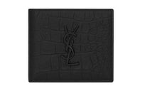SAINT LAURENT Leather Wallet Men's Black