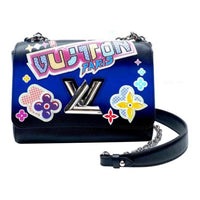 LOUIS VUITTON Twist Leather Shoulder Bag Crossbody Bag Medium Size Women's Black/Multicolor