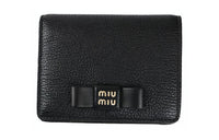 MIU MIU Leather Wallet Women's Black