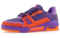 LOUIS VUITTON Trainer Low Top Stylish Skateboarding Shoes Men's Purple Orange