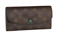 LOUIS VUITTON Canvas With Leather Wallet Regular Women's Brown