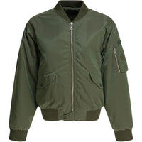 PRADA Triangle Logo Zipped Bomber Jacket