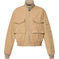 LOUIS VUITTON Flap Pocket Bomber Jacket Jackets Coats Women's Light Brown