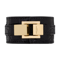 SAINT LAURENT Le Carré Logo Engraved Large Bracelet