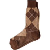 PRADA SS24 Mid-Calf Socks Men's 1 Pack Tobacco