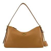 PRADA Calfskin Shoulder Bag Regular Women's Caramel Brown