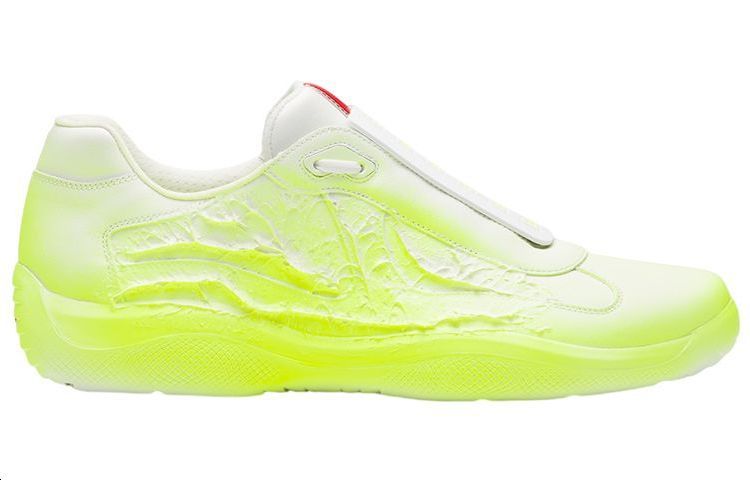 Cass x PRADA Att4ck Cushioning Anti-Slip And Wear-Resistant Low-Top Casual Shoes Unisex Neon Yellow
