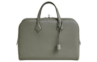 HERMES Clemence Bullock Leather Portable Briefcases Women's 0L Grismeyer Cumulus Gray
