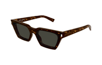 SAINT LAURENT Recycled Acetate Recycled Acetate Irregular Shape Sunglasses Women's Brown