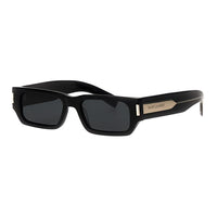 SAINT LAURENT Injection Molding Acetate Metal Rectangular Sunglasses Men's Black