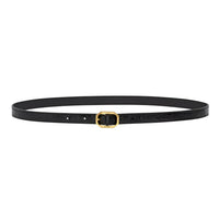 SAINT LAURENT Cow Leather Leather Belts Women's Black Width: 1.5cm