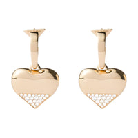 PRADA Diamond Earrings Women's Gold