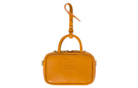 MIU MIU Leather Handbag Shoulder Bag Crossbody Bag Extra Mini Women's Pomegranate Yellow