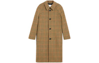 CELINE Mac Coat In Checked Wool