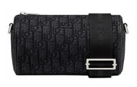 DIOR RollerOBLIQUE Embroidery Messenger Bag Handbag Shoulder Bag Crossbody Bag Men's Black