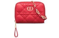 DIOR Sheepskin Clutch Mini Women's Red