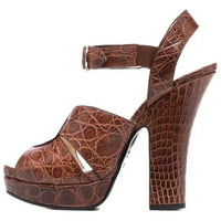 PRADA Strap Sandals 14cm Women's Brown