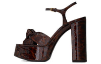 SAINT LAURENT Patent Platform Sandals