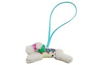 HERMES Lambskin Silk Pendants Unisex White