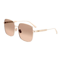 DIOR Metal Square Sunglasses Unisex Gold