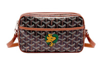 GOYARD Cap-Vert Canvas With Leather Camera Bag Shoulder Bag Crossbody Bag Small Size Unisex Brown/Green
