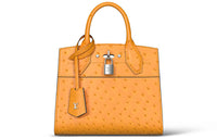LOUIS VUITTON Ostrich Leather Handbag Mini Women's Lemon