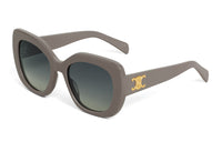 CELINE Acetate Irregular Shape Sunglasses Women's Gray