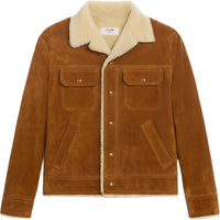 CELINE Trucker Jacket In Split Calfskin