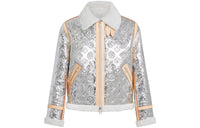 LOUIS VUITTON Monogram Mirror Shearling Jacket