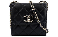 CHANEL Trendy Cc Sheepskin Shoulder Bag Crossbody Bag Mini Women's Black