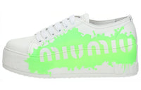 MIU MIU Low Top Stylish Skateboarding Shoes Women's Neon Green