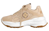LOUIS VUITTON Run 55 Low-Top Casual Shoes Women's Light Brown