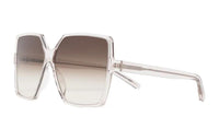 SAINT LAURENT Plastic Irregular Shape Sunglasses Men's Transparent