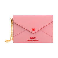 MIU MIU Sheepskin Envelope Bag Wallets Small Size Women's Pink