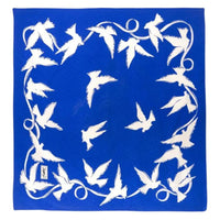 SAINT LAURENT Silk Scarves Unisex Blue