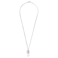 CHANEL Metal Necklaces Women's Silver