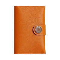 HERMES Evercolor Calfskin Card Holder Regular Unisex Orange