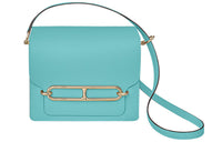HERMES Roulis Calfskin Shoulder Bag Crossbody Bag Mini Women's Sky Blue