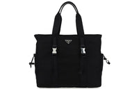 PRADA Nylon Fabric Handbag Unisex Black