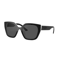 PRADA Plate Frame Irregular Shape Sunglasses Women's Black/Brown