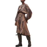 HERMES Long-Sleeved Dresses Women's Brown