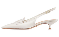 DIOR Boy Slim Heel High Heels 4cm Women's White