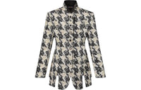 LOUIS VUITTON Houndstooth Silk Frock Jacket