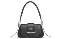 PRADA Calfskin One Shoulder Handbags Women's Black
