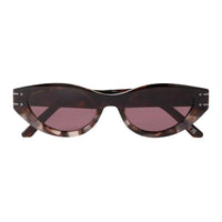 DIOR Acetate Oval Sunglasses Women's Tortoiseshell