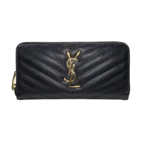 SAINT LAURENT Calfskin Wallet Women's Black