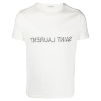 SAINT LAURENT Logo Printed Crewneck T Shirt