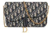 DIOR Fabric Clutch Regular Women's Blue